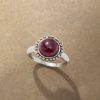 Garnet Halo Ring